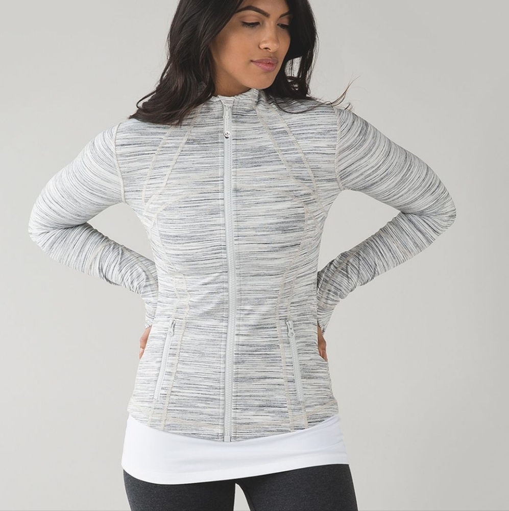 Lululemon Define Jacket In Space Dye Grey - 6
